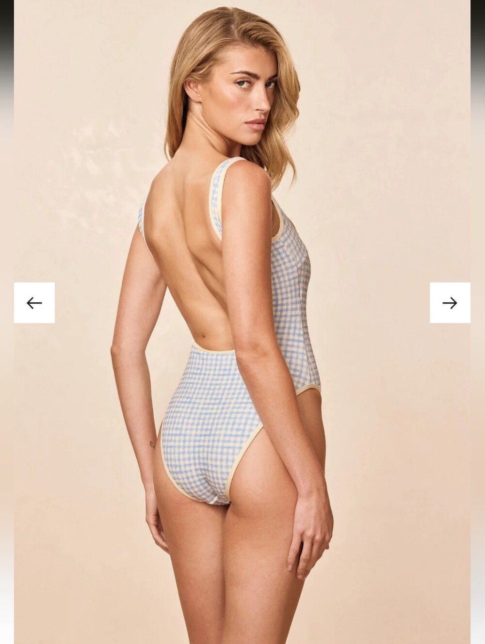 Monday Swimwear Corfu One Piece - Sky Gingham- M - Picture 7 of 10